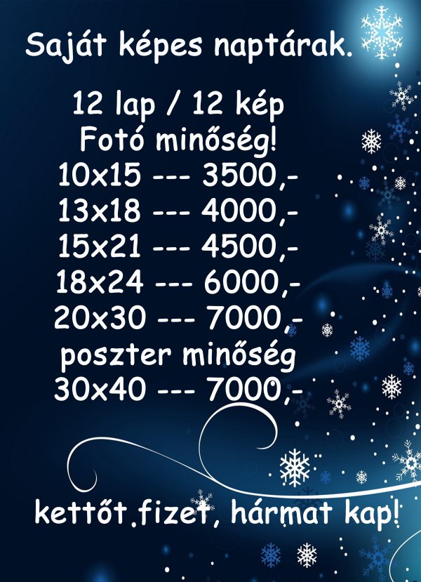Sajátképes havi naptár Sajátképes havi naptár