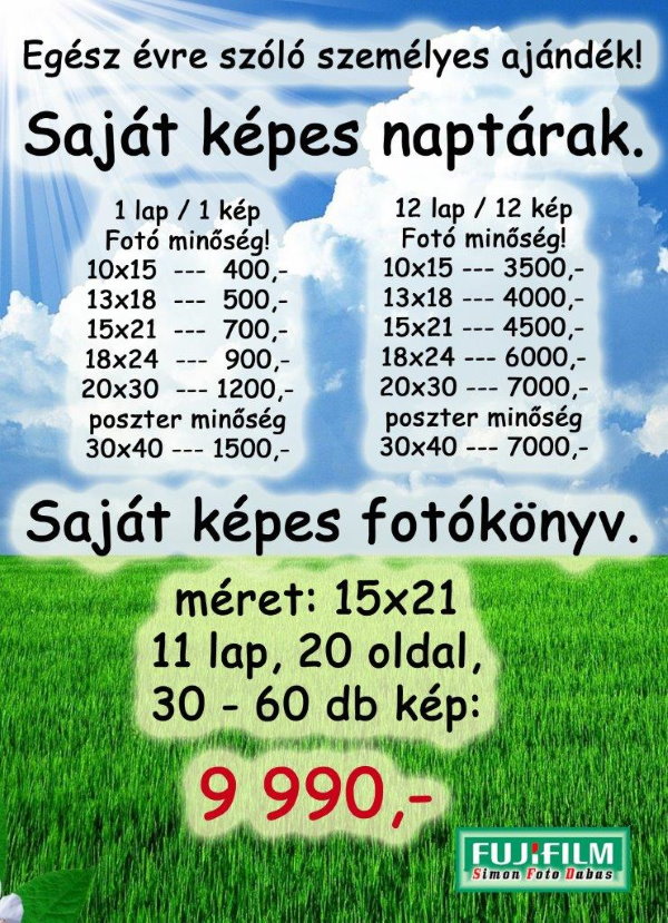 Sajátképes naptár Sajátképes naptár
