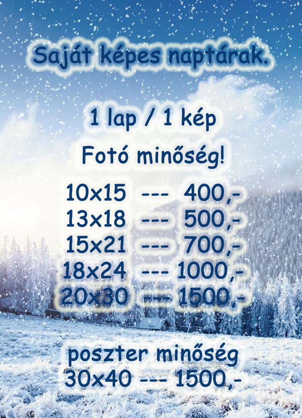 éves naptár sajátképes éves naptár sajátképes