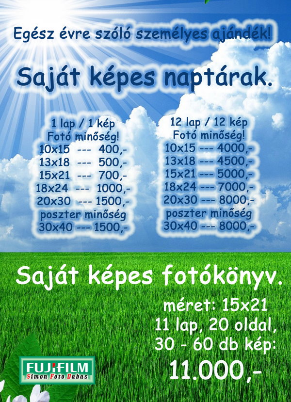 Sajátképes naptár Sajátképes naptár