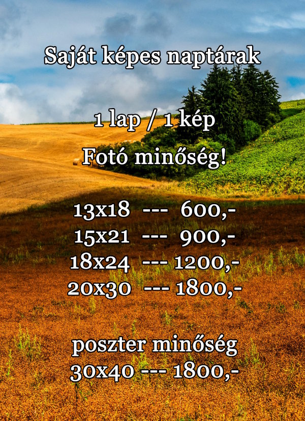 éves naptár sajátképes éves naptár sajátképes
